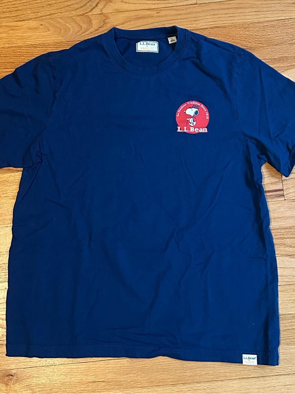 L.L. Bean x Peanuts Collab Navy Short-Sleeve Tee